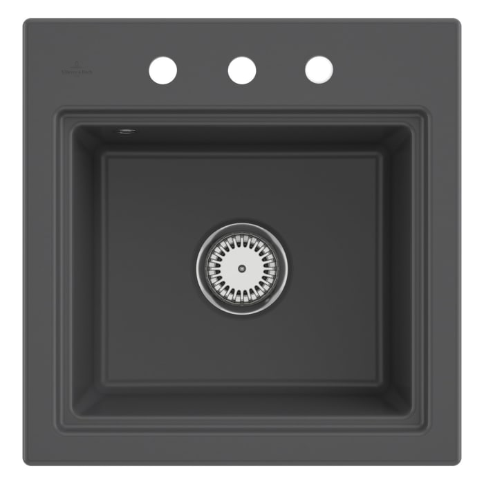 Villeroy & Boch Subway Style 50 S Einbauspüle, Ablaufgarnitur mit Handbetätigung