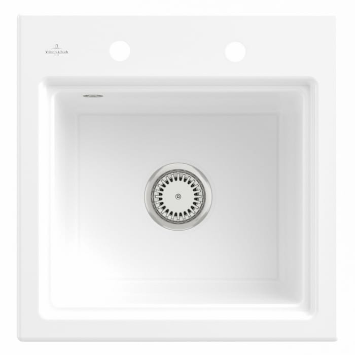 Villeroy & Boch Subway Style 50 S Einbauspüle, Ablaufgarnitur mit Handbetätigung