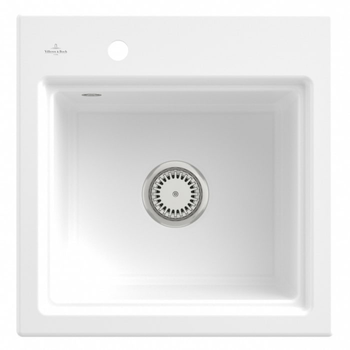 Villeroy & Boch Subway Style 50 S Einbauspüle, Ablaufgarnitur mit Handbetätigung