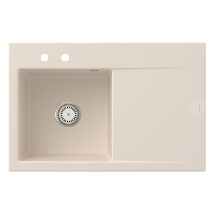 Villeroy & Boch Subway Style 45 Einbauspüle, Ablaufgarnitur mit Handbetätigung, Becken links