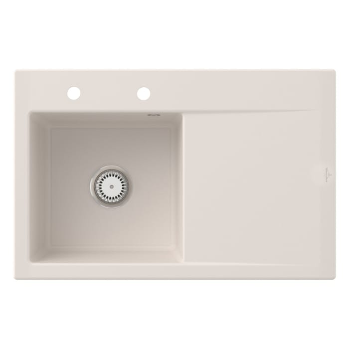 Villeroy & Boch Subway Style 45 Einbauspüle, Ablaufgarnitur mit Excenterbetätigung, Becken links