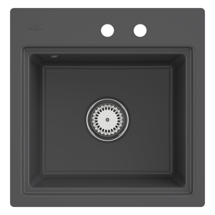 Villeroy & Boch Subway Style 50 S FLAT flächenbündige Spüle, Ablaufgarnitur mit Handbetätigung, inkl. Abtropfgitter