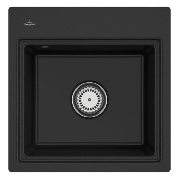 Villeroy & Boch Subway Style 50 S FLAT flächenbündige Spüle, Ablaufgarnitur mit Handbetätigung, inkl. Abtropfgitter