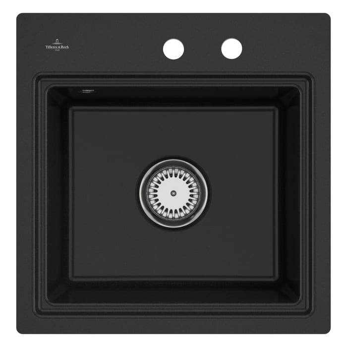 Villeroy & Boch Subway Style 50 S FLAT flächenbündige Spüle, Ablaufgarnitur mit Handbetätigung, inkl. Abtropfgitter