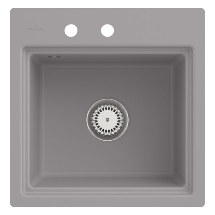 Villeroy & Boch Subway Style 50 S FLAT flächenbündige Spüle, Ablaufgarnitur mit Handbetätigung, inkl. Abtropfgitter