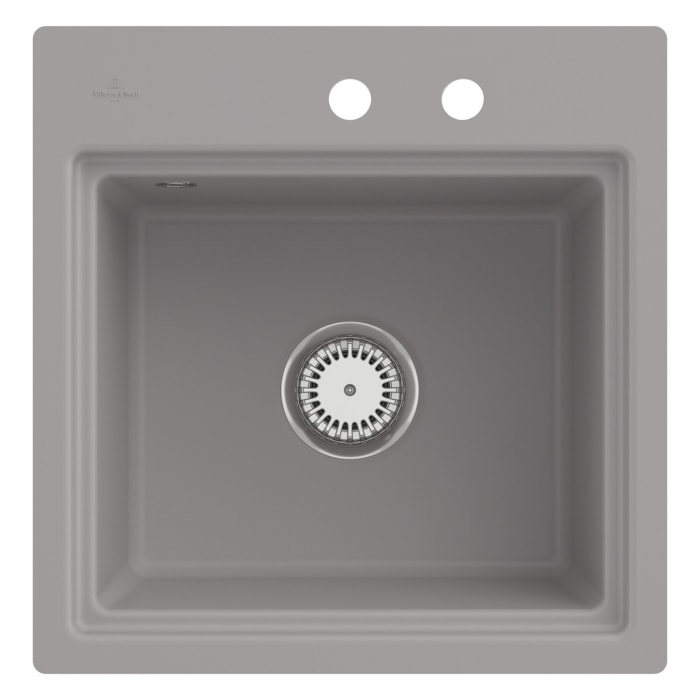 Villeroy & Boch Subway Style 50 S FLAT flächenbündige Spüle, Ablaufgarnitur mit Handbetätigung, inkl. Abtropfgitter