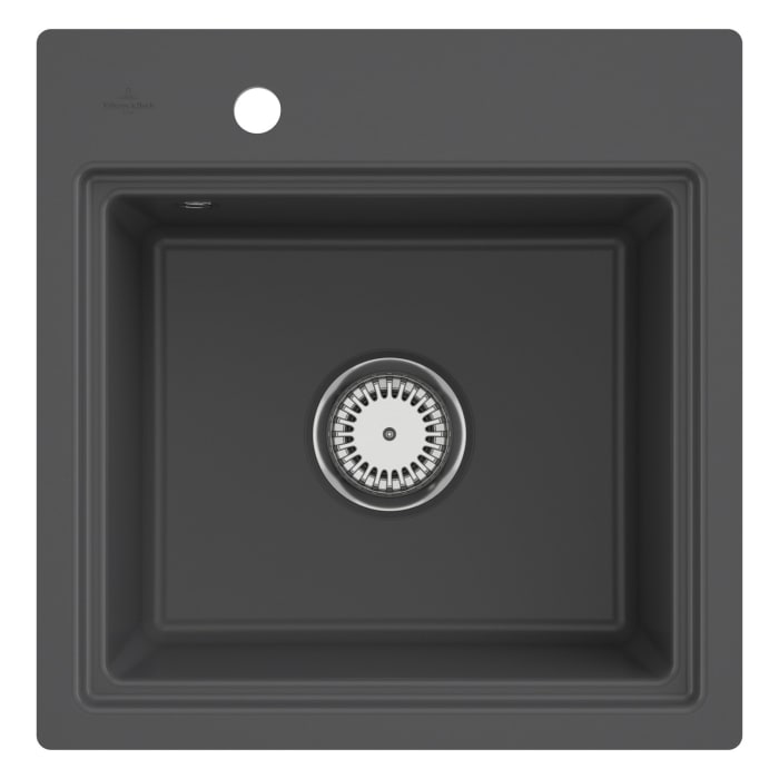 Villeroy & Boch Subway Style 50 S FLAT flächenbündige Spüle, Ablaufgarnitur mit Excenterbetätigung, inkl. Abtropfgitter