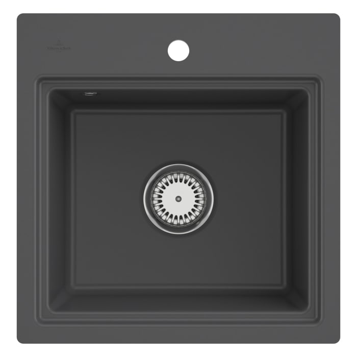 Villeroy & Boch Subway Style 50 S FLAT flächenbündige Spüle, Ablaufgarnitur mit Excenterbetätigung, inkl. Abtropfgitter