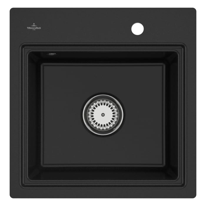 Villeroy & Boch Subway Style 50 S FLAT flächenbündige Spüle, Ablaufgarnitur mit Excenterbetätigung, inkl. Abtropfgitter