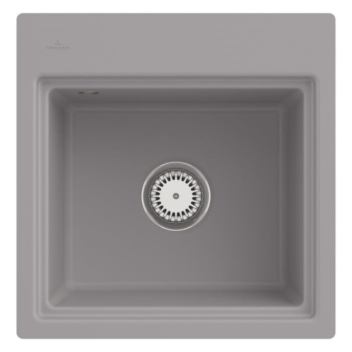 Villeroy & Boch Subway Style 50 S FLAT flächenbündige Spüle, Ablaufgarnitur mit Excenterbetätigung, inkl. Abtropfgitter