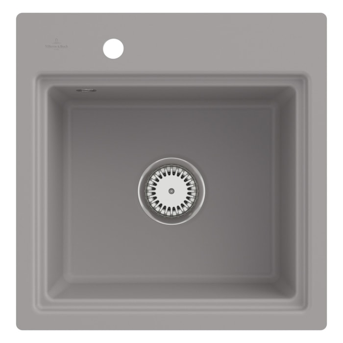 Villeroy & Boch Subway Style 50 S FLAT flächenbündige Spüle, Ablaufgarnitur mit Excenterbetätigung, inkl. Abtropfgitter