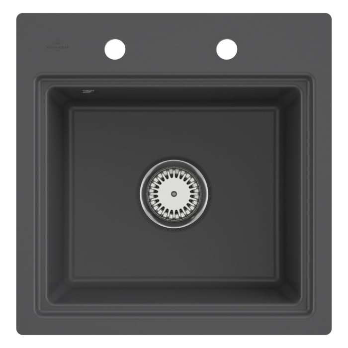 Villeroy & Boch Subway Style 50 S FLAT flächenbündige Spüle, Ablaufgarnitur mit Handbetätigung, inkl. Abtropfgitter