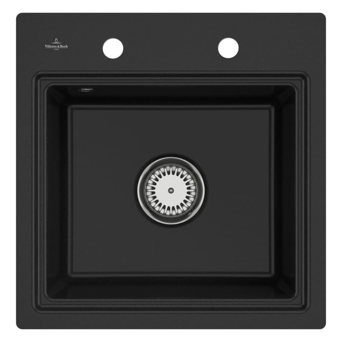 Villeroy & Boch Subway Style 50 S FLAT flächenbündige Spüle, Ablaufgarnitur mit Handbetätigung, inkl. Abtropfgitter