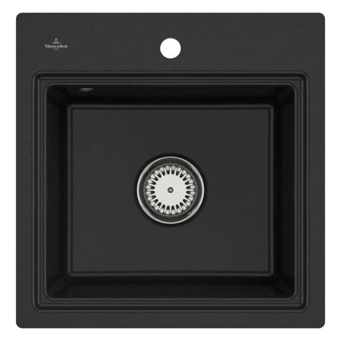 Villeroy & Boch Subway Style 50 S FLAT flächenbündige Spüle, Ablaufgarnitur mit Handbetätigung, inkl. Abtropfgitter