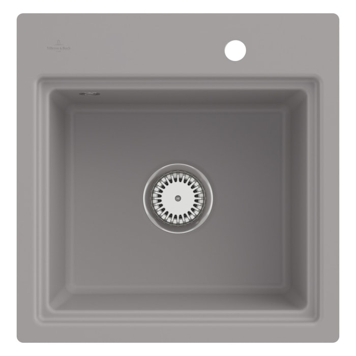 Villeroy & Boch Subway Style 50 S FLAT flächenbündige Spüle, Ablaufgarnitur mit Handbetätigung, inkl. Abtropfgitter