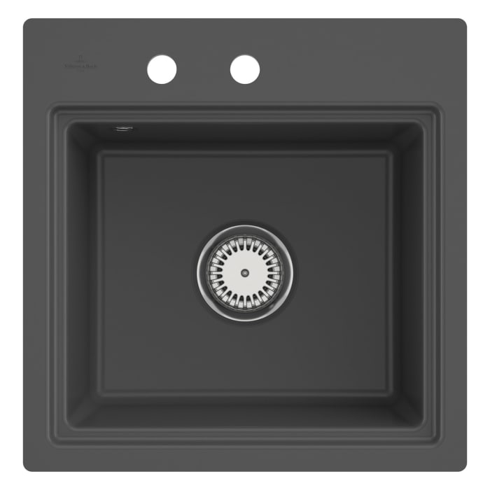 Villeroy & Boch Subway Style 50 S FLAT flächenbündige Spüle, Ablaufgarnitur mit Excenterbetätigung, inkl. Abtropfgitter