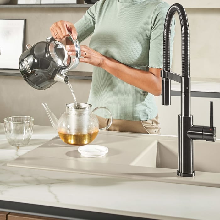 Villeroy & Boch Subway Style 45 Einbauspüle, Ablaufgarnitur mit Excenterbetätigung, Becken links