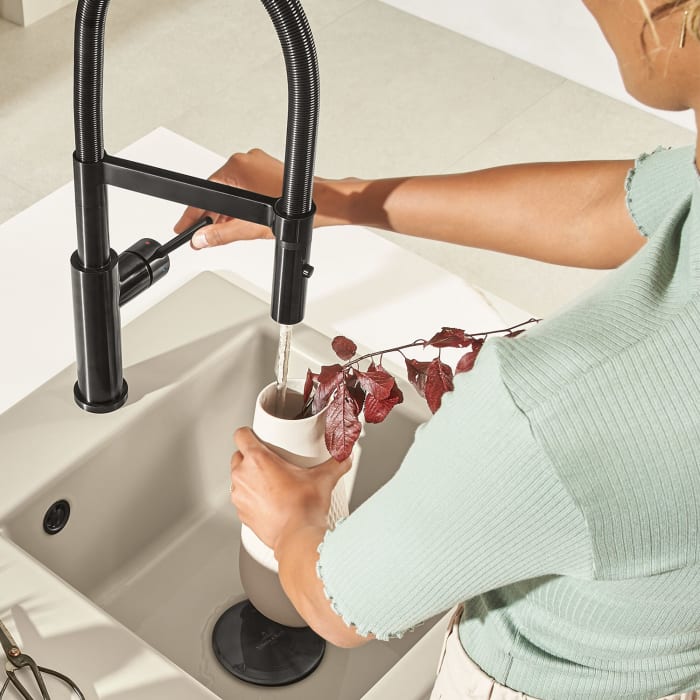 Villeroy & Boch Subway Style 50 S FLAT flächenbündige Spüle, Ablaufgarnitur mit Handbetätigung, inkl. Abtropfgitter