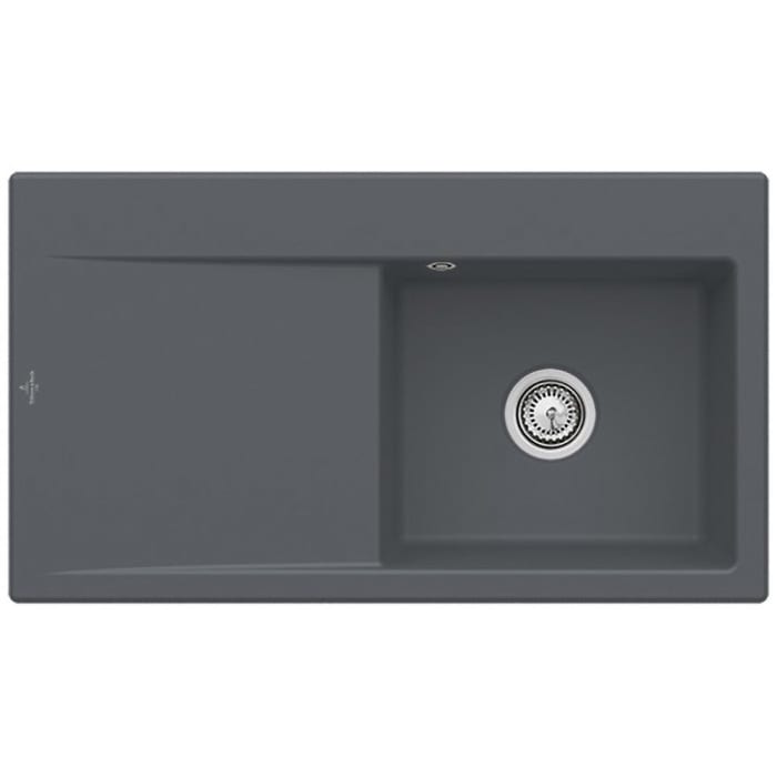 Villeroy & Boch Subway Style 50 Einbauspüle, Ablaufgarnitur mit Handbetätigung, Becken rechts