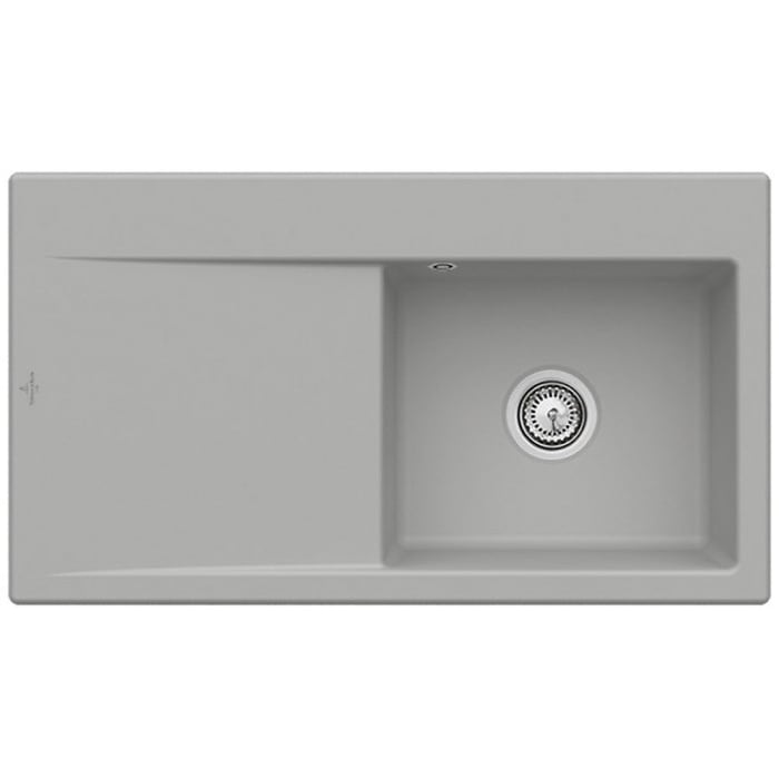 Villeroy & Boch Subway Style 50 Einbauspüle, Ablaufgarnitur mit Handbetätigung, Becken rechts