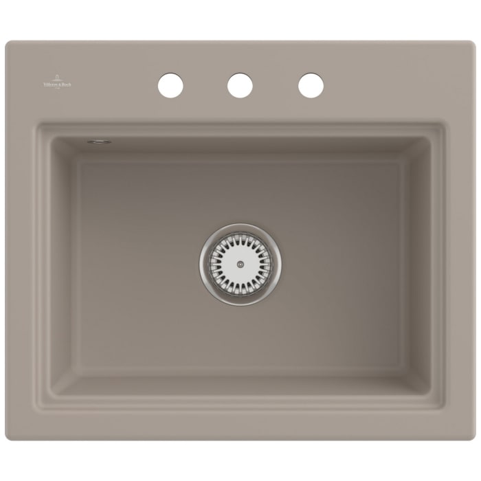 Villeroy & Boch Subway Style 60 S Einbauspüle, Ablaufgarnitur mit Handbetätigung, inkl. Abtropfgitter