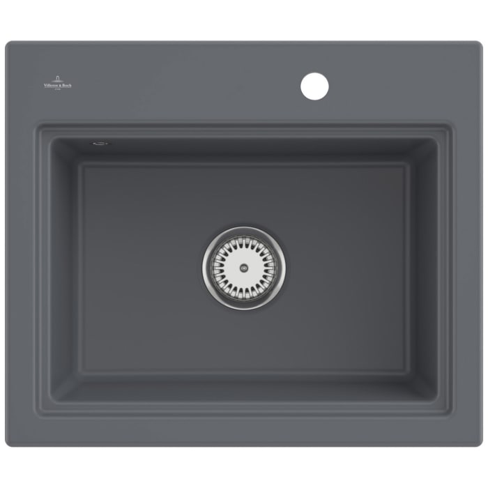 Villeroy & Boch Subway Style 60 S Einbauspüle, Ablaufgarnitur mit Handbetätigung, inkl. Abtropfgitter