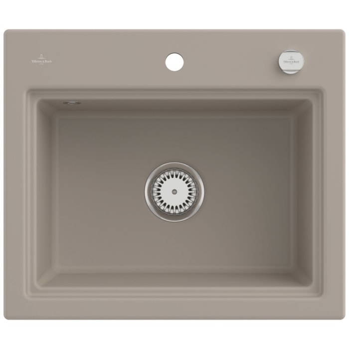 Villeroy & Boch Subway Style 60 S Einbauspüle, Ablaufgarnitur mit Excenterbetätigung, inkl. Abtropfgitter