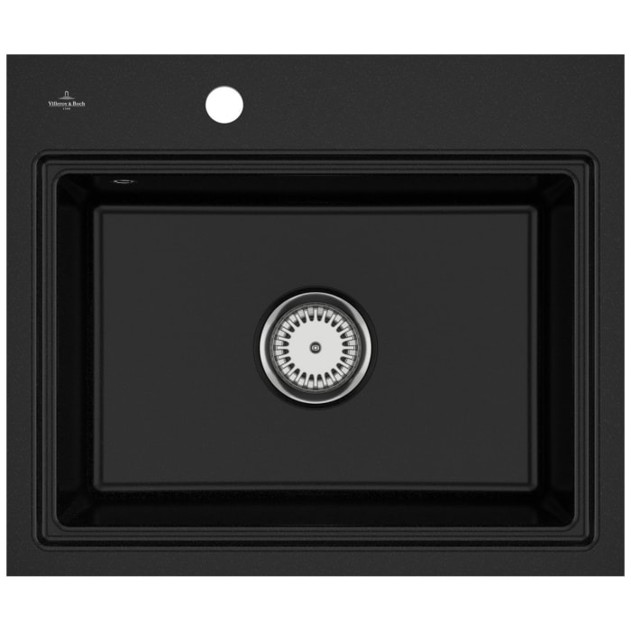 Villeroy & Boch Subway Style 60 S FLAT flächenbündige Spüle, Ablaufgarnitur mit Handbetätigung, inkl. Abtropfgitter