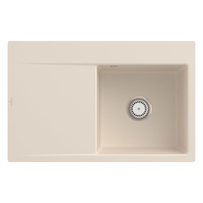 Villeroy & Boch Subway Style 45 FLAT flächenbündige Spüle, Ablaufgarnitur mit Excenterbetätigung, Becken rechts