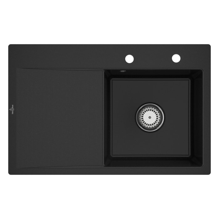 Villeroy & Boch Subway Style 45 FLAT flächenbündige Spüle, Ablaufgarnitur mit Excenterbetätigung, Becken rechts