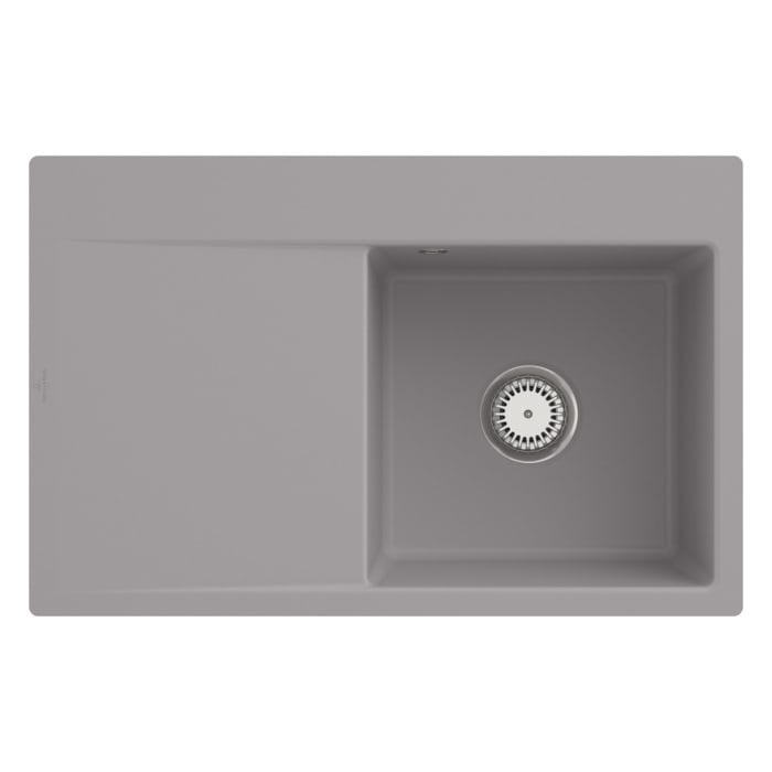 Villeroy & Boch Subway Style 45 FLAT flächenbündige Spüle, Ablaufgarnitur mit Excenterbetätigung, Becken rechts