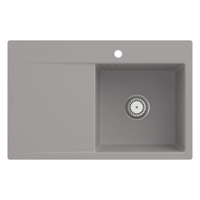 Villeroy & Boch Subway Style 45 FLAT flächenbündige Spüle, Ablaufgarnitur mit Excenterbetätigung, Becken rechts