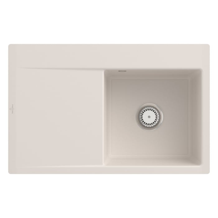 Villeroy & Boch Subway Style 45 FLAT flächenbündige Spüle, Ablaufgarnitur mit Excenterbetätigung, Becken rechts