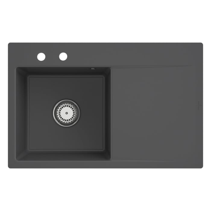 Villeroy & Boch Subway Style 45 FLAT flächenbündige Spüle, Ablaufgarnitur mit Excenterbetätigung, Becken links