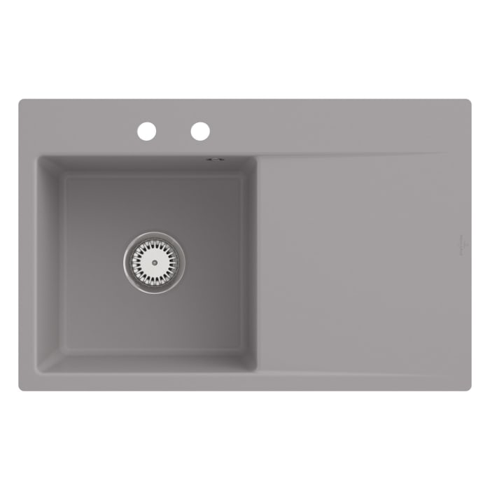 Villeroy & Boch Subway Style 45 FLAT flächenbündige Spüle, Ablaufgarnitur mit Excenterbetätigung, Becken links