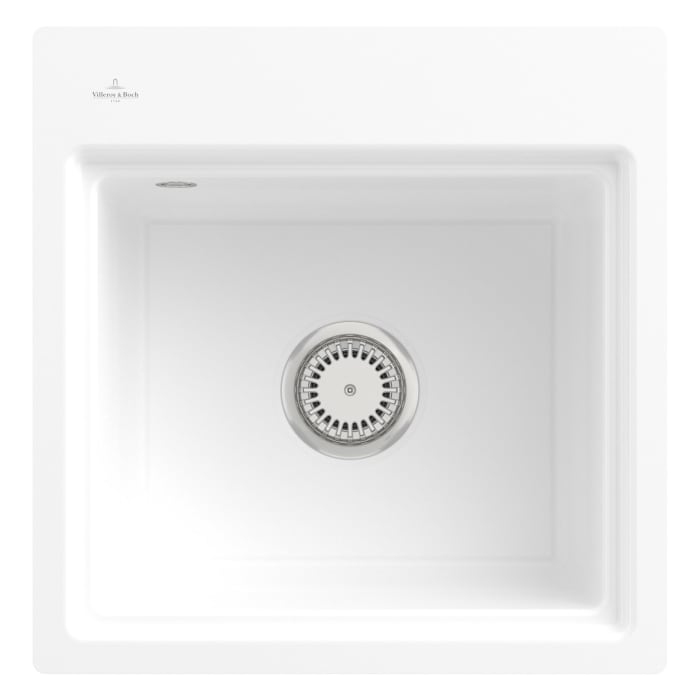 Villeroy & Boch Subway Style 50 S FLAT flächenbündige Spüle, Ablaufgarnitur mit Excenterbetätigung, inkl. Abtropfgitter