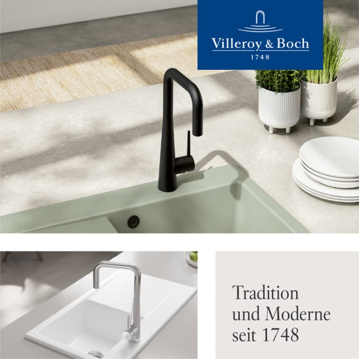 Villeroy & Boch Konic Einhebel-Küchenarmatur mit Schlauchbrause