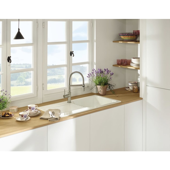 Villeroy & Boch Steel Expert Compact Window Küchenarmatur, aus Edelstahl