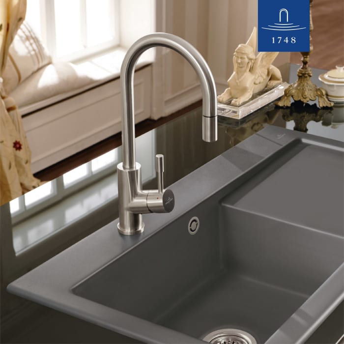 Villeroy & Boch Umbrella Flex Einhebel-Küchenarmatur mit Schlauchbrause