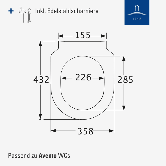 Villeroy & Boch Avento WC-Sitz SlimSeat