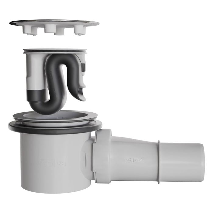 Visolva Flow reinigungsfreier Siphon mit Deckel