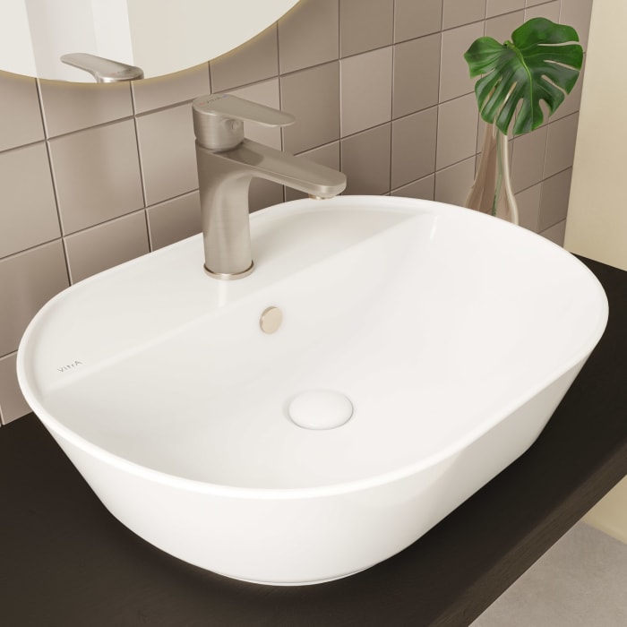 VitrA Options Geo Aufsatzwaschtisch 54,5 x 43 cm mit Überlaufloch