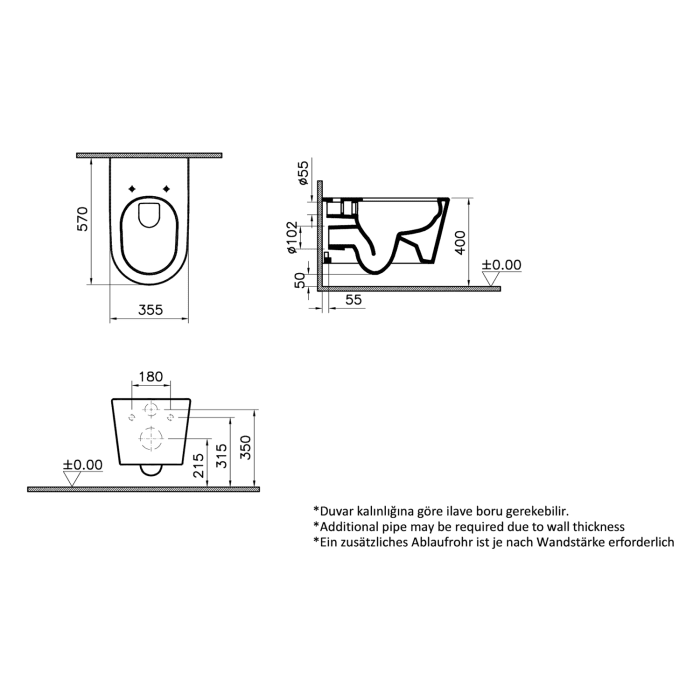 VitrA Options Nest Wand-WC VitrAflush 2.0