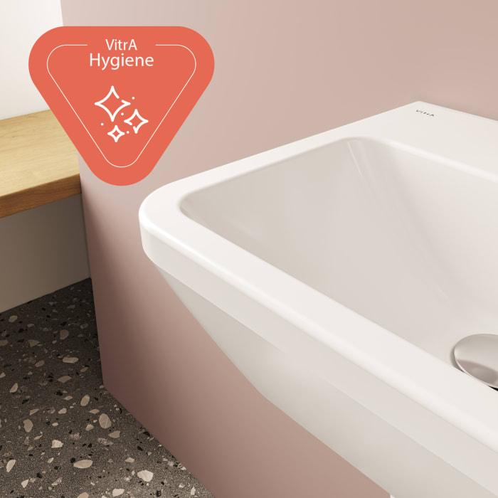 VitrA Integra Handwaschbecken 45 cm, mit Überlaufloch, 1 Hahnloch mittig