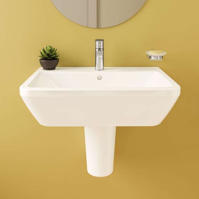 VitrA Integra Waschtisch 64,5 cm, mit Überlaufloch, 1 Hahnloch mittig