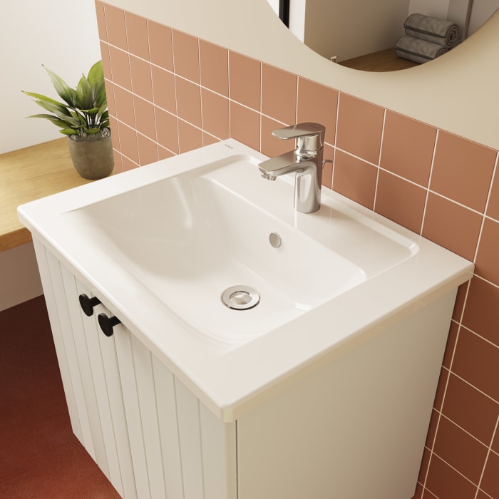 VitrA Integra Möbelwaschtisch 60 cm, mit Überlaufloch, 1 Hahnloch mittig