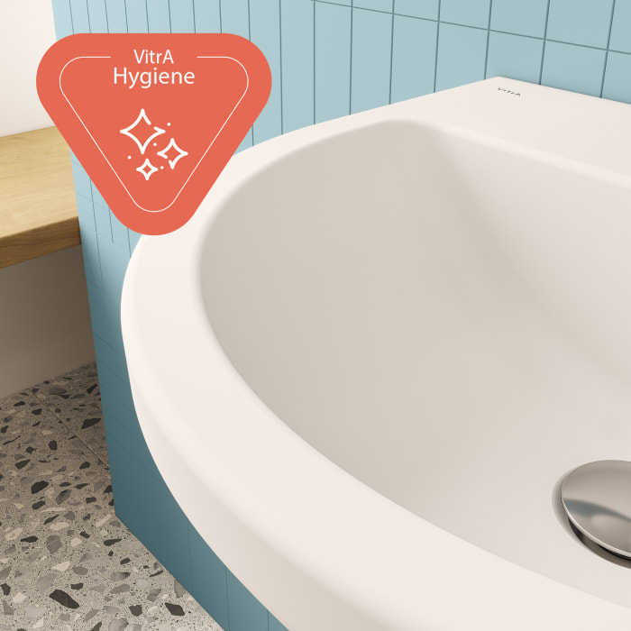 VitrA Integra Waschtisch 49,5 cm, mit Überlaufloch, 1 Hahnloch mittig