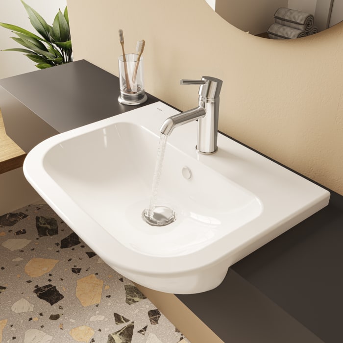 VitrA S20 Halbeinbauwaschtisch 55 cm