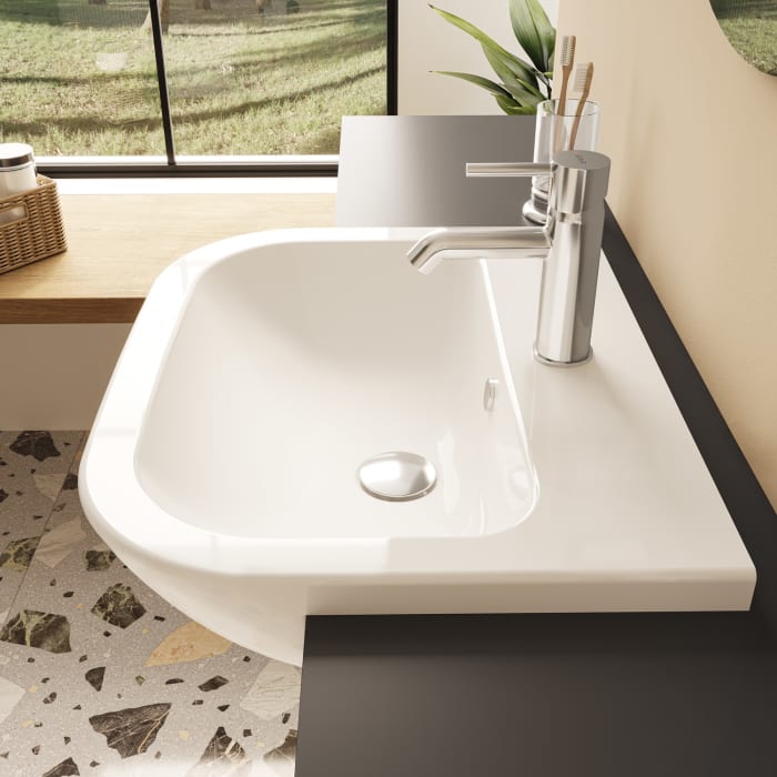 VitrA S20 Halbeinbauwaschtisch 55 cm