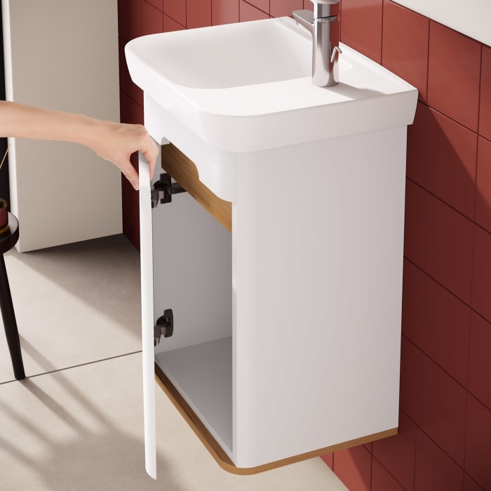 Vitra Sento Waschtischkombination 50 x 37,5 cm, Türanschlag links